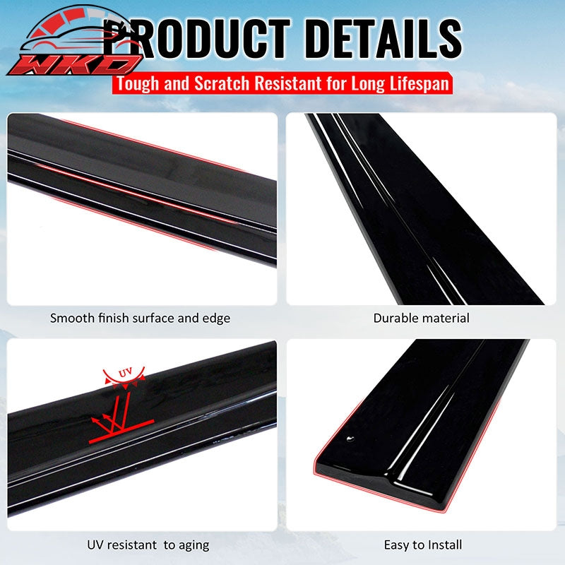 Fits 14-19 Ford Fiesta ST & ST Line IKON Style Side Skirts Extension Gloss Black