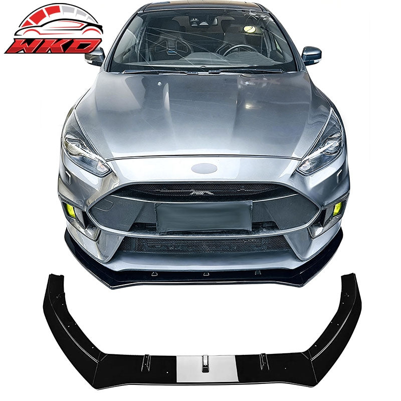 Wholesale 16-18 Ford Focus RS IKON Style Front Bumper Lip Spoiler Gloss Black 3PCS