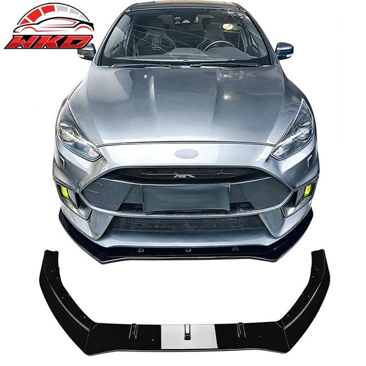 Wholesale 16-18 Ford Focus RS IKON Style Front Bumper Lip Spoiler Gloss Black 3PCS - Wikond Auto