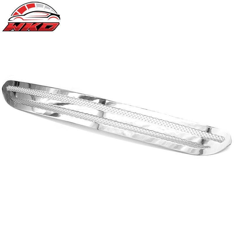 Fits 2010-2012 Ford Fusion Front Bumper Hood Grille Cover Trim Chrome Mesh Style