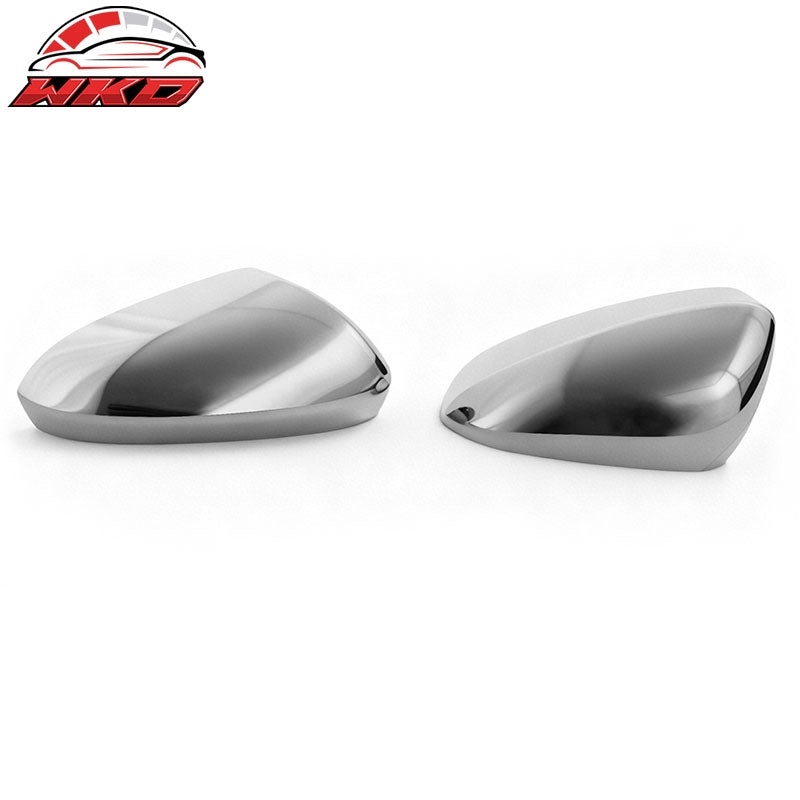 Fits 13-20 Ford Fusion Mirror Covers Left Right Side Cap Chrome ABS 2PCS Set