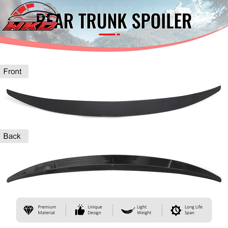 Fits 13-20 Ford Fusion Trunk Spoiler MP Style Rear Decklid Wing Gloss Black Lip