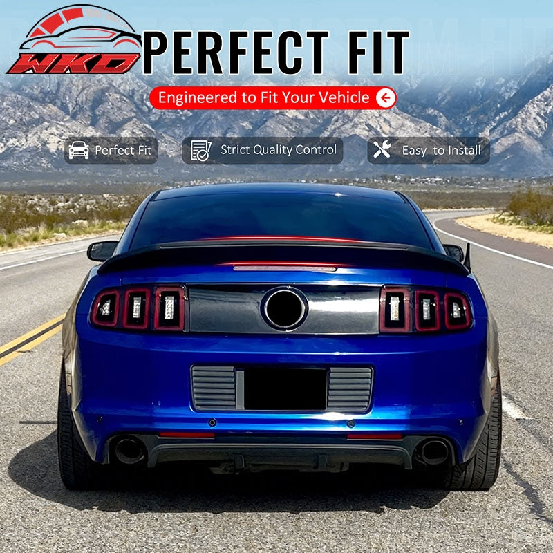 Fits 05-09 Ford Mustang 2DR GT500 Style Gloss Black Rear Trunk Spoiler Wing ABS