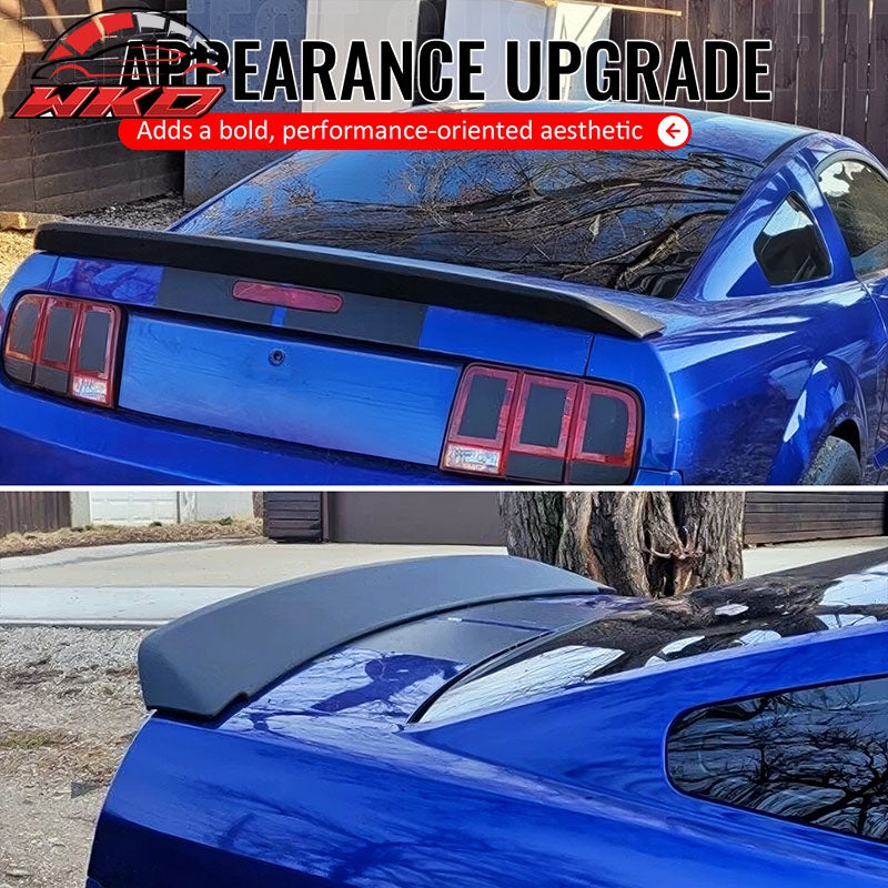 Fits 05-09 Ford Mustang 2DR GT500 Style Gloss Black Rear Trunk Spoiler Wing ABS