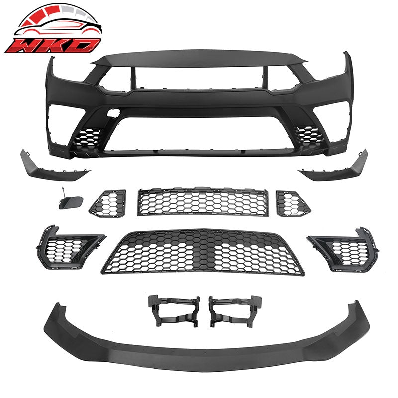 For 15-17 Ford Mustang Bumper Conversions + Fender + Hood + Grille + Side Skirts