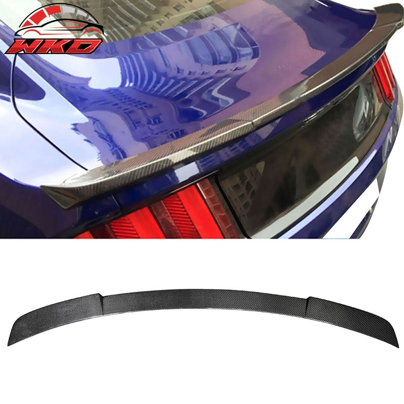Fits 15-23 Ford Mustang Carbon Fiber Rear Trunk Spoiler Wing Lip