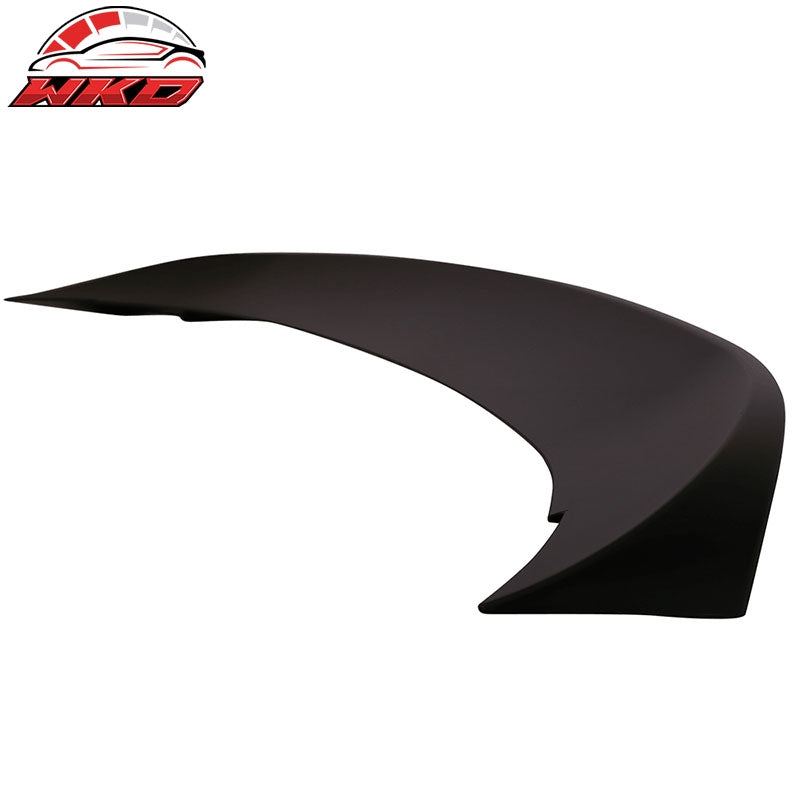 Fits 10-14 Ford Mustang D Style Rear Trunk Spoiler Wing Lip Unpainted Black ABS