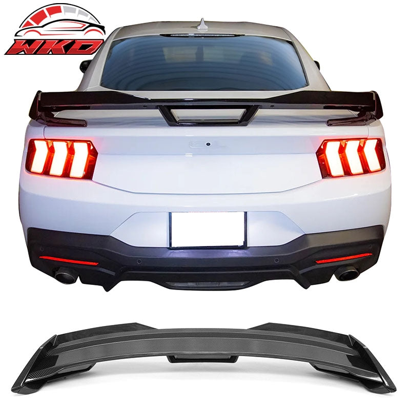 Wholesale 24-26 Ford Mustang Dark Horse HP Style Trunk Spoiler Carbon Fiber Print ABS
