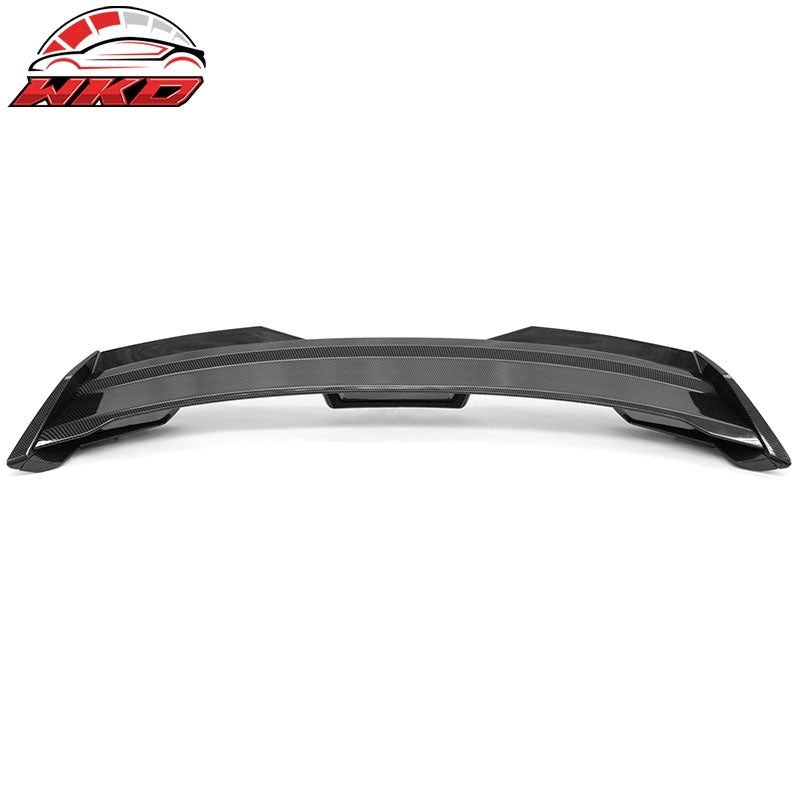 Fits 24-26 Ford Mustang Dark Horse HP Style Trunk Spoiler Carbon Fiber Print ABS