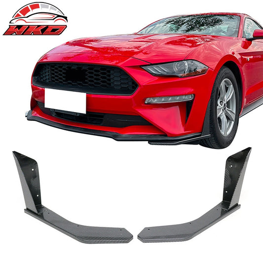 Wholesale 18-23 Ford Mustang Ecoboost/GT GT500 Front Winglets Carbon Fiber Print 2PCS - Wikond Auto