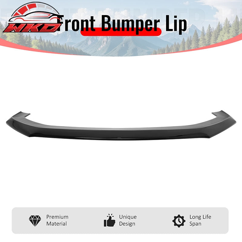 Fits 24-26 Ford Mustang Ecoboost & GT Gloss Black Front Lip Dark Horse Style ABS