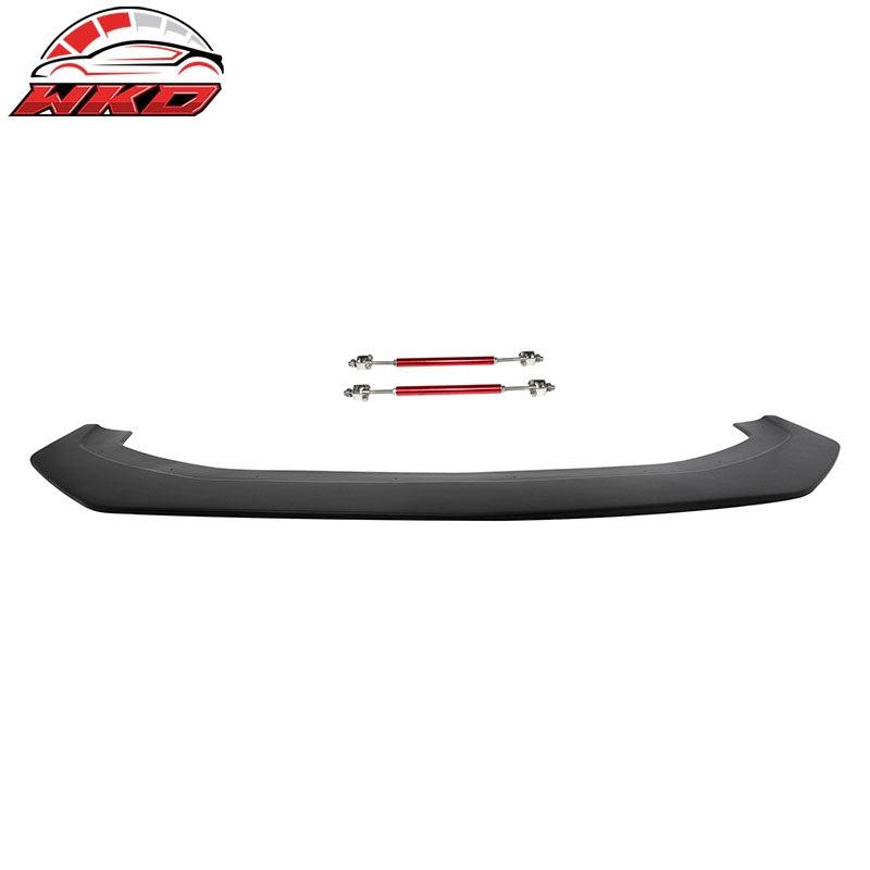 Wholesale 24-26 Ford Mustang Ecoboost&GT IKON Front Bumper Splitter w/ Red Strut Rods - Wikond Auto