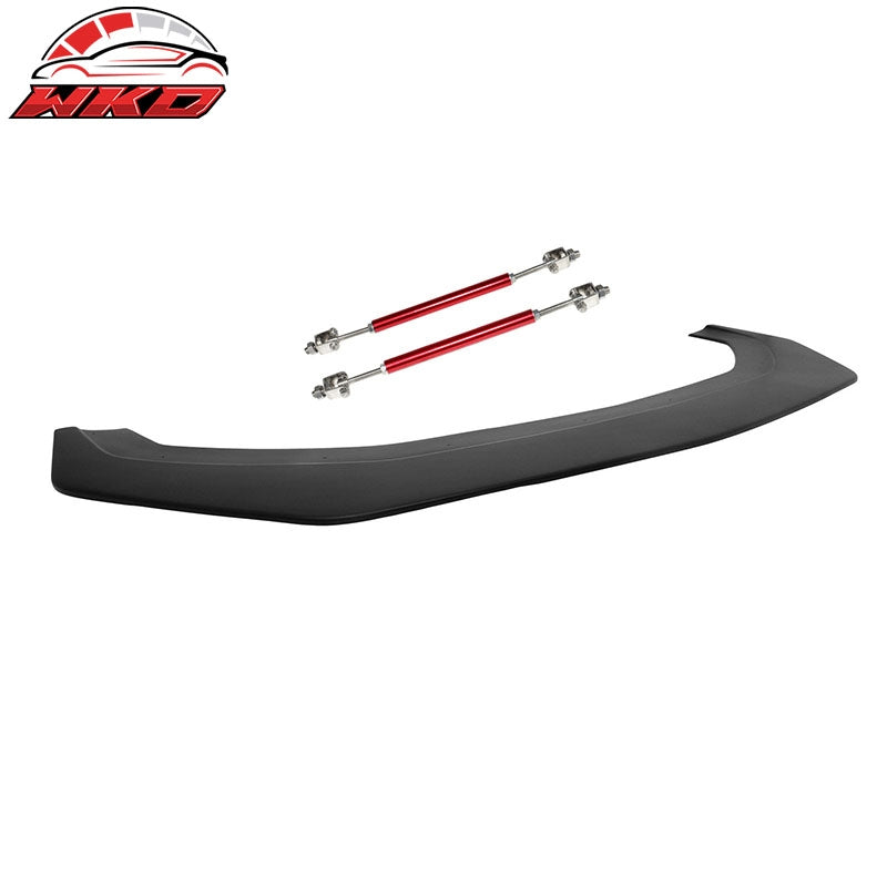 Wholesale 24-26 Ford Mustang Ecoboost&GT IKON Front Bumper Splitter w/ Red Strut Rods - Wikond Auto