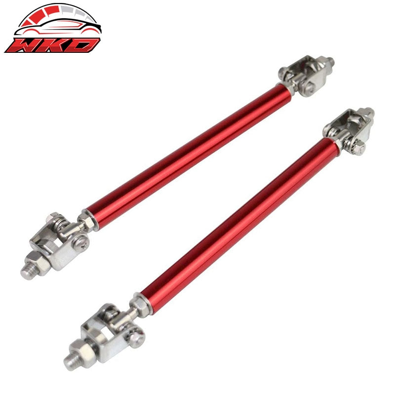 Wholesale 24-26 Ford Mustang Ecoboost&GT IKON Front Bumper Splitter w/ Red Strut Rods - Wikond Auto