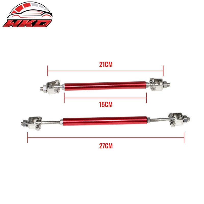 Wholesale 24-26 Ford Mustang Ecoboost&GT IKON Front Bumper Splitter w/ Red Strut Rods - Wikond Auto