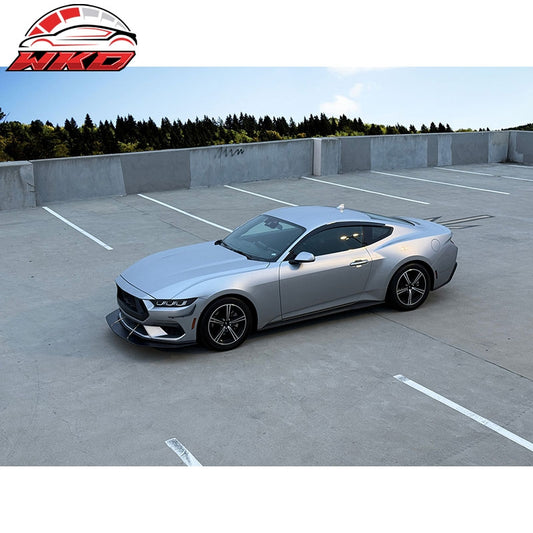Wholesale 24-26 Ford Mustang Ecoboost& GT IKON Front Splitter w/ Stainless Steel Rods - Wikond Auto