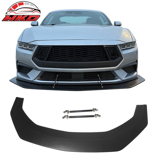 Wholesale 24-26 Ford Mustang Ecoboost& GT IKON Front Splitter w/ Carbon Fiber Rods - Wikond Auto