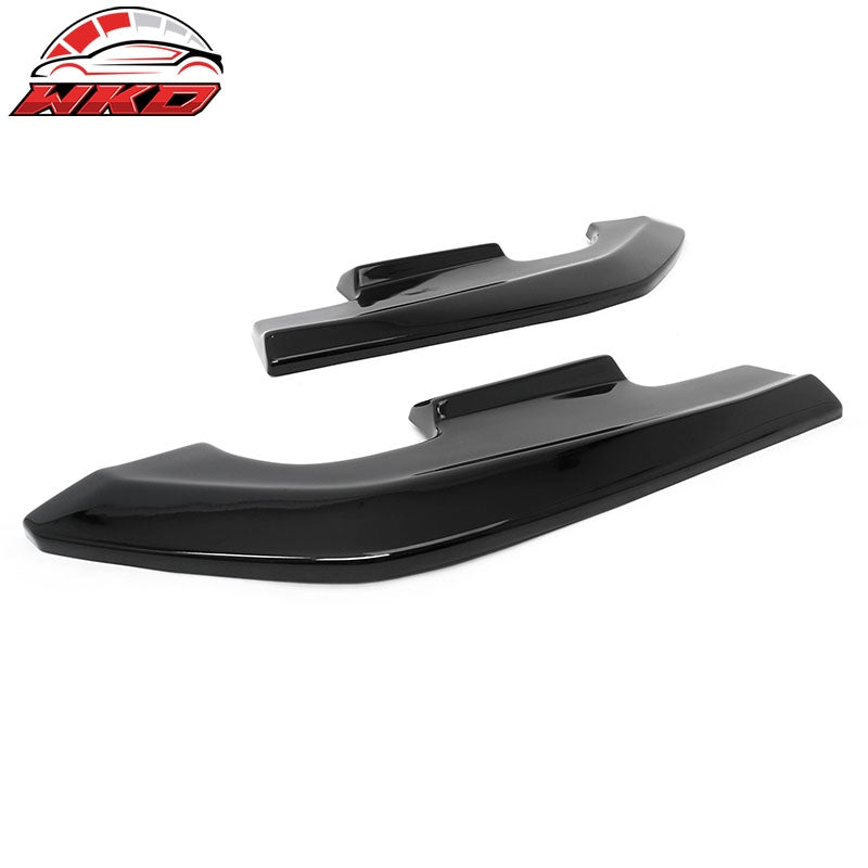 Fits 24-26 Ford Mustang Ecoboost& GT R Style Rear Bumper Aprons Gloss Black 2PCS