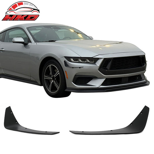 Wholesale 24-26 Ford Mustang Ecoboost IKON Style Front Bumper Canards Matte Black PP - Wikond Auto