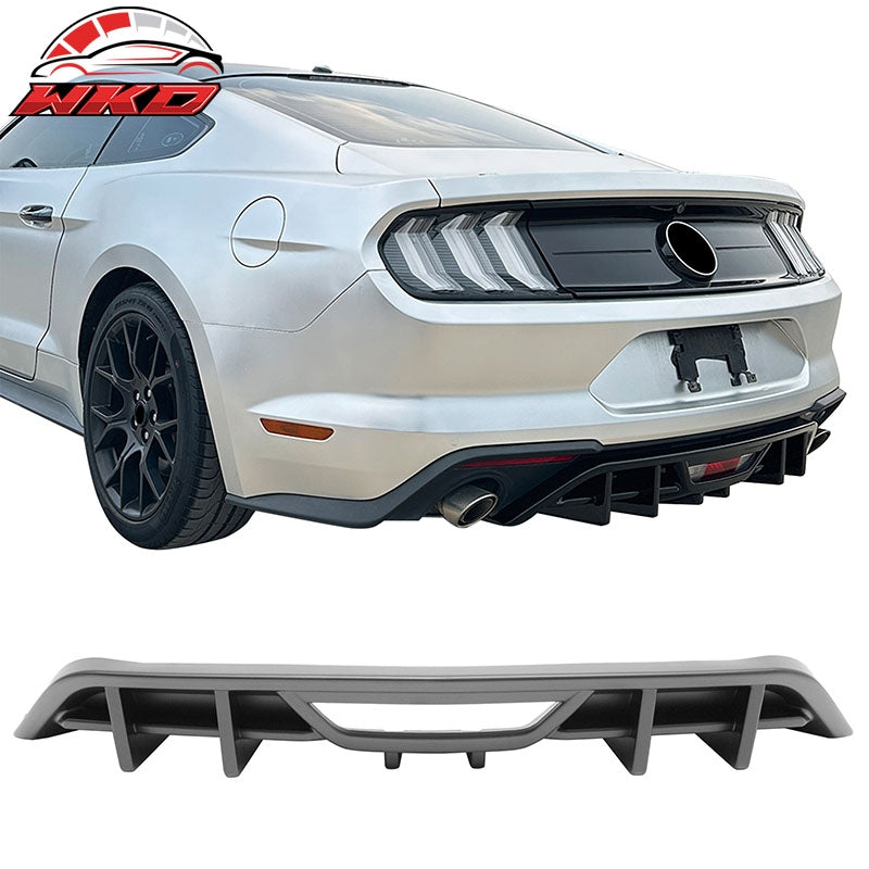 Wholesale 18-23 Ford Mustang Ecoboost IKON Style Rear Bumper Diffuser PP Matte Black - Wikond Auto
