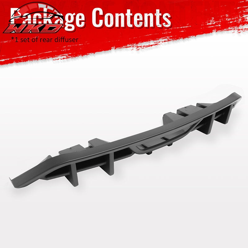 Wholesale 18-23 Ford Mustang Ecoboost IKON Style Rear Bumper Diffuser PP Matte Black - Wikond Auto