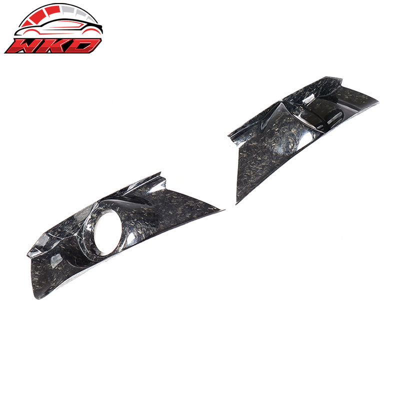 Fits 15-17 Ford Mustang Coupe 2PCS Fog Light Cover Kit Forged Matte Carbon Fiber
