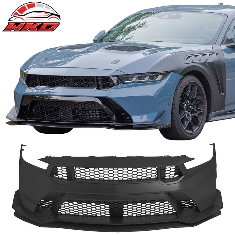Wholesale 24-26 Ford Mustang Front Bumper Cover GTD Style Conversion Matte Black Lip