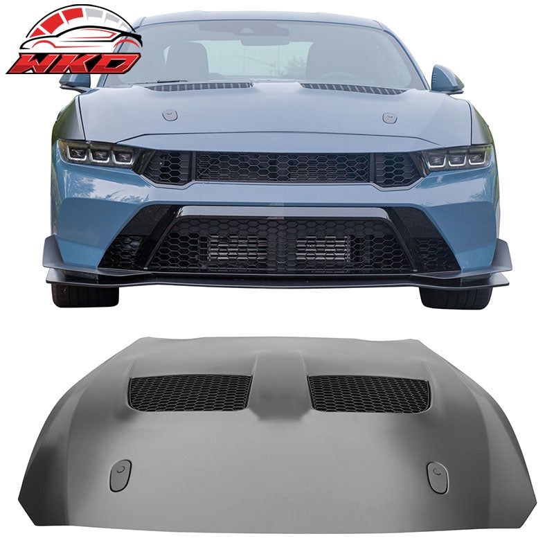 Wholesale 24-26 Ford Mustang Front Bumper Cover + Hood + Fender GTD Style (Gloss Lip) - Wikond Auto