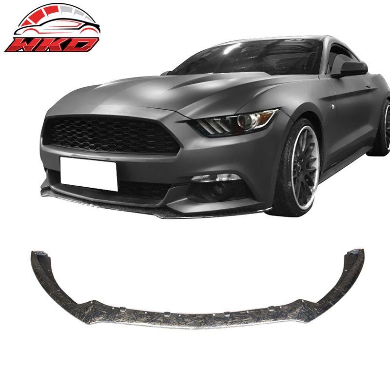 Fits 15-17 Mustang OE Style Front Bumper Lip Forged Carbon Fiber
