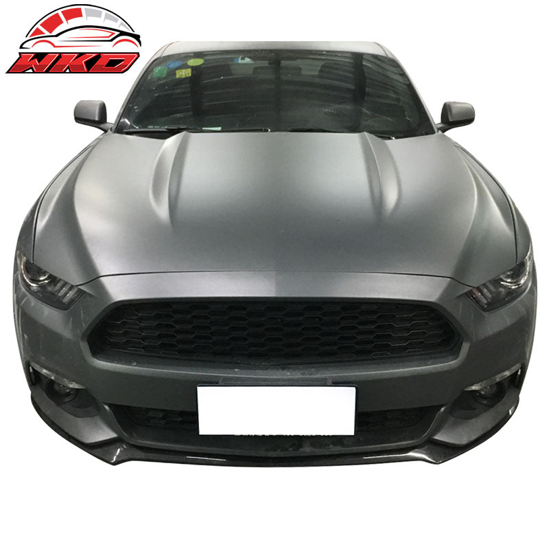 Fits 15-17 Ford Mustang S550 OE Style Front Bumper Lip - Matte Carbon Fiber