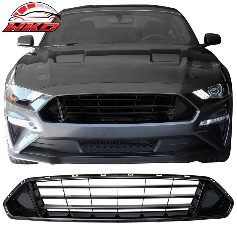 Wholesale 18-23 Ford Mustang Front Bumper Upper Hood Grill Grille ABS Gloss Black