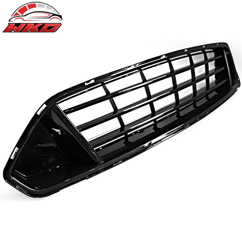 Fits 18-23 Ford Mustang Front Bumper Upper Hood Grill Grille ABS Gloss Black