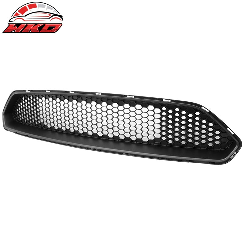 Fits 18-23 Ford Mustang Honeycomb Front Bumper Upper Grille Matte Black ABS