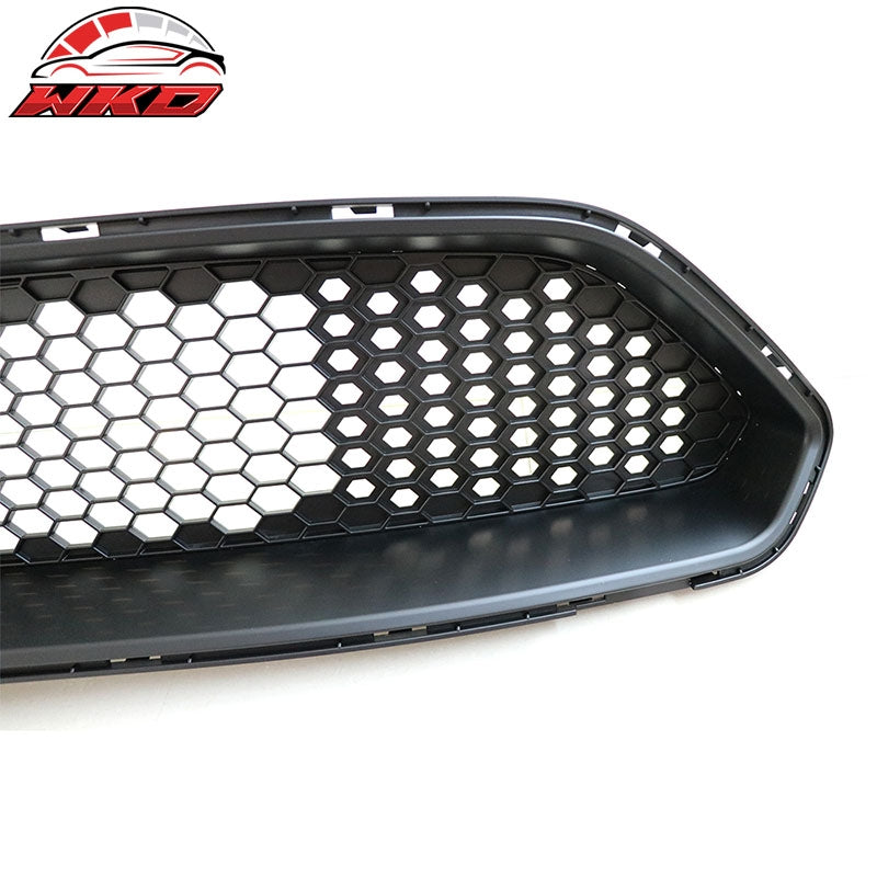 Fits 18-23 Ford Mustang Honeycomb Front Bumper Upper Grille Matte Black ABS