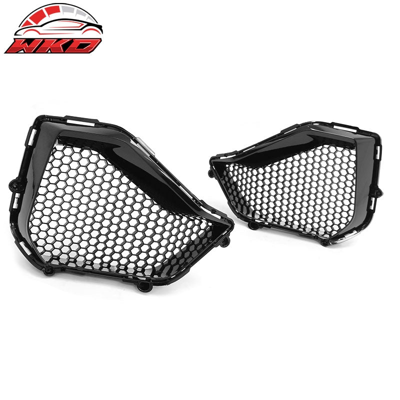 Fits 24-26 Ford Mustang GT Fog Light Cover Shelby Super Snake Style Gloss Black