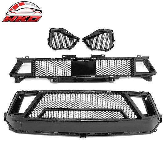 Wholesale 24-26 Ford Mustang GT Grille & Fog Light Cover Shelby Super Snake Style Kit - Wikond Auto