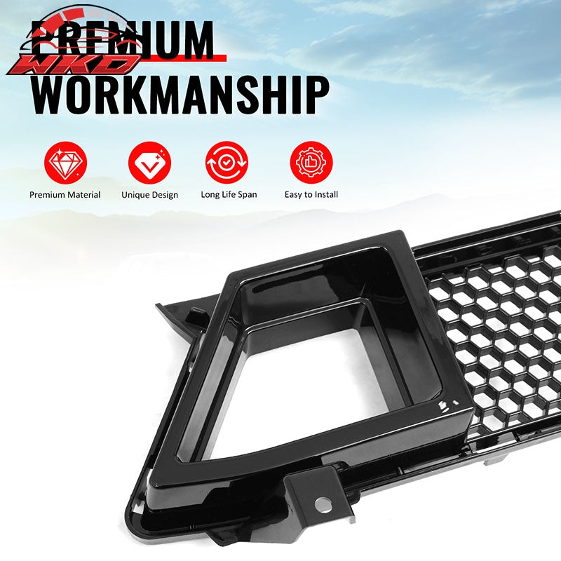 Fits 24-26 Ford Mustang GT Grille Shelby Super Snake Style Gloss Black ABS Grill