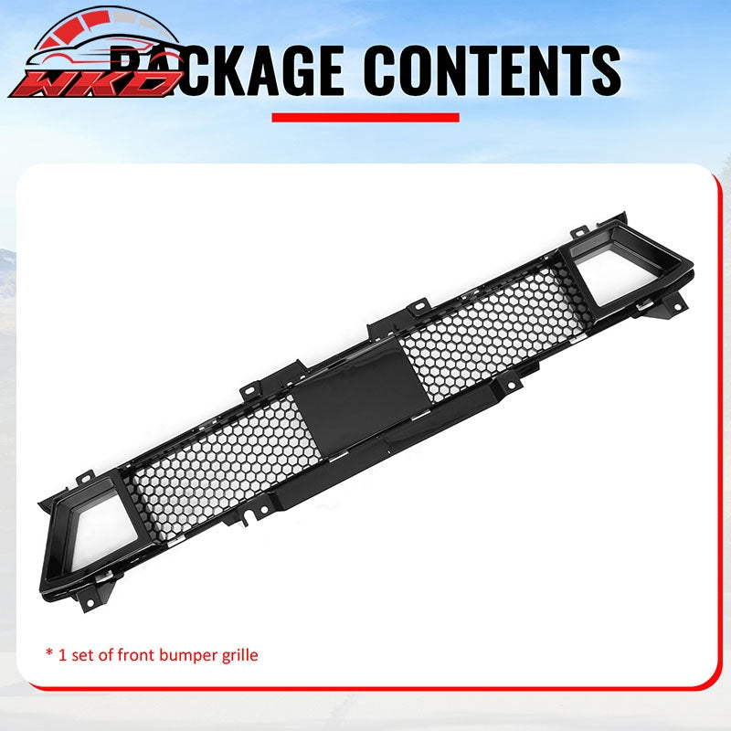 Fits 24-26 Ford Mustang GT Grille Shelby Super Snake Style Gloss Black ABS Grill