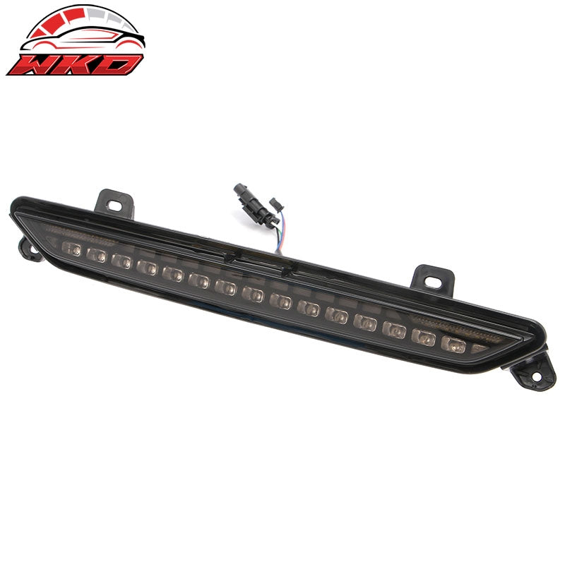 For 24-26 Ford Mustang GT-S Style LED ABS Rear Bumper Brake Light Smoked Len Red