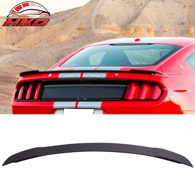 Fits 15-23 Ford Mustang GT Style Matte Black Trunk Spoiler ABS