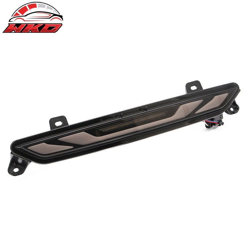 For 24-26 Ford Mustang GT-V Style LED ABS Rear Bumper Brake Light Smoked Len Red