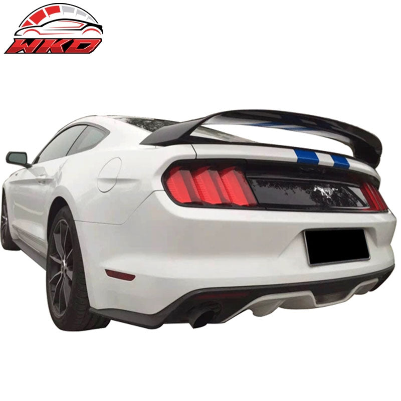 Fits 15-23 Ford Mustang GT350 GT350R Style Trunk Spoiler Unpainted ABS
