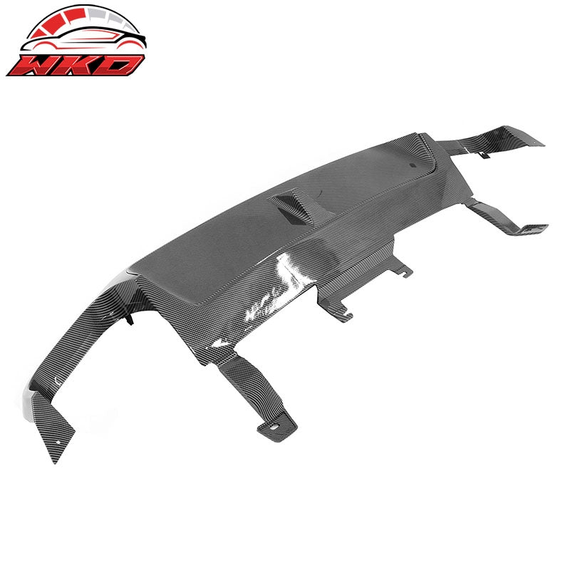 Wholesale 13-14 Ford Mustang GT500 Carbon Fiber Print PP Rear Diffuser Lip W/ V1 Fin - Wikond Auto
