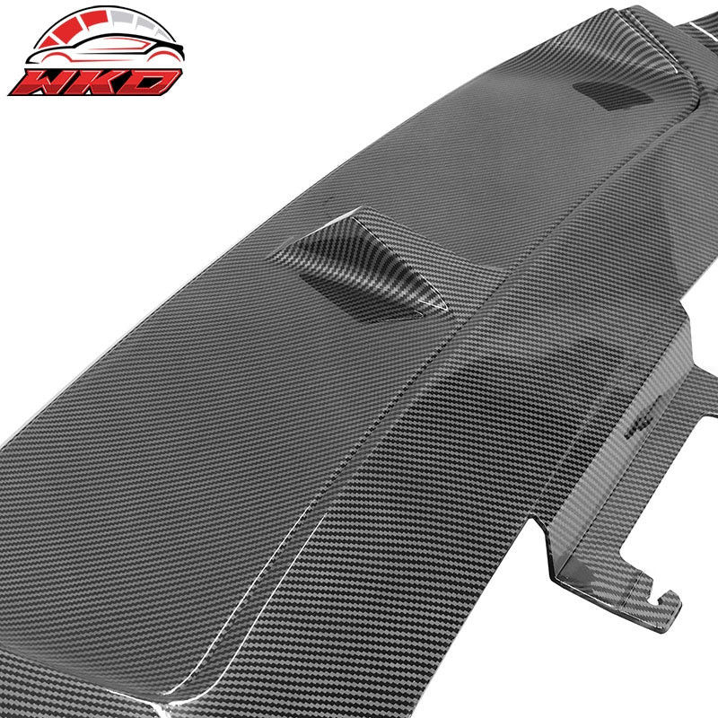 Wholesale 13-14 Ford Mustang GT500 Carbon Fiber Print PP Rear Diffuser Lip W/ V1 Fin - Wikond Auto