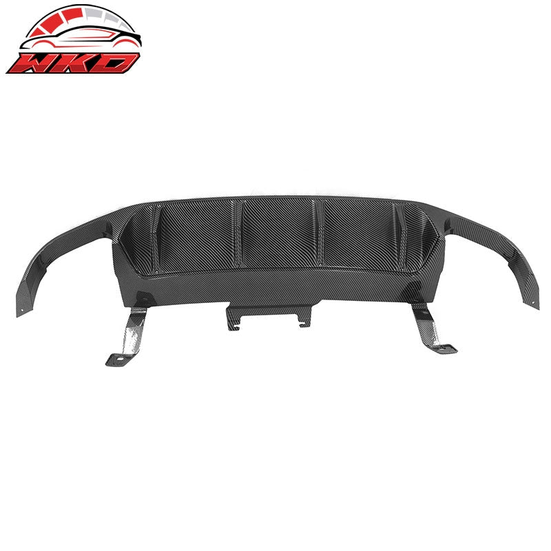 Wholesale 13-14 Ford Mustang GT500 Carbon Fiber Print PP Rear Diffuser Lip W/ V2 Fin