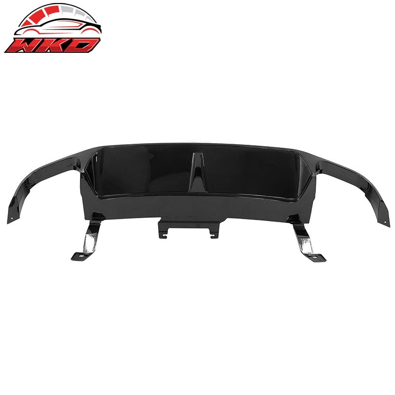 Wholesale 13-14 Ford Mustang GT500 Gloss Black PP Rear Diffuser Lip W/ V1 Style Fin