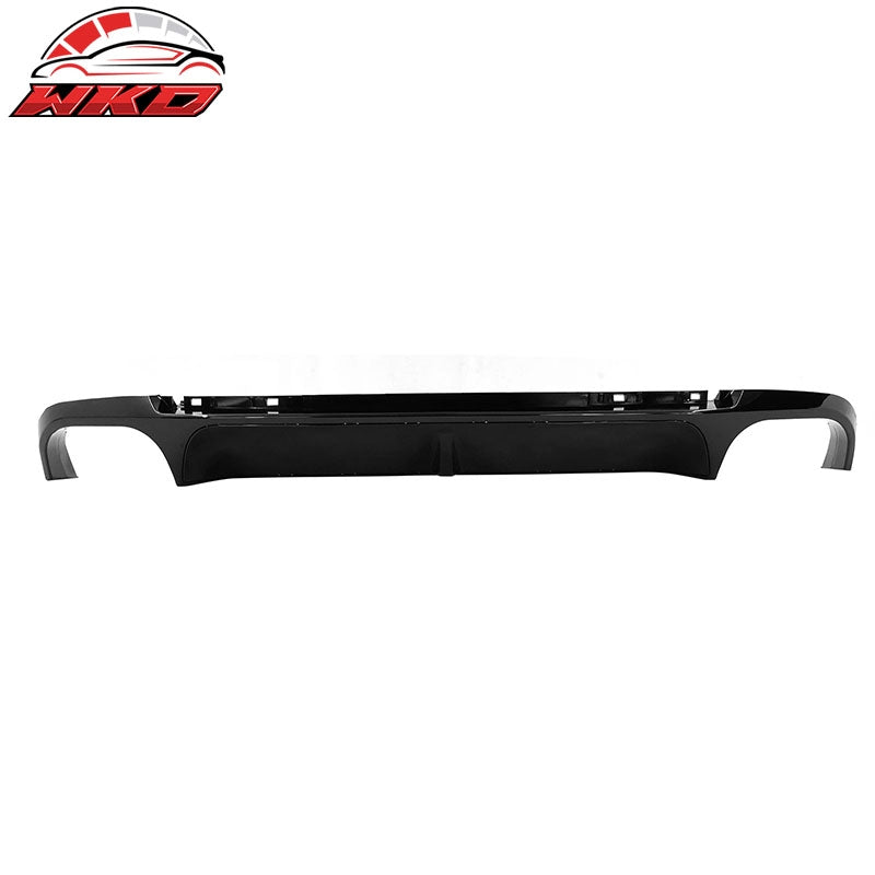 Fits 13-14 Ford Mustang GT500 Gloss Black PP Rear Diffuser Lip W/ V1 Style Fin