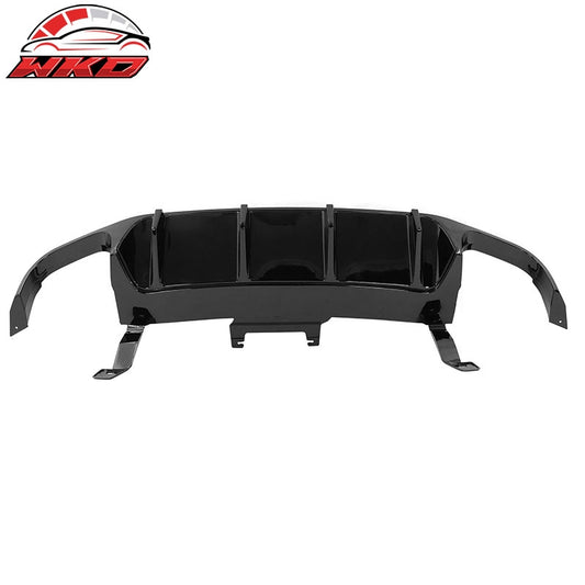 Wholesale 13-14 Ford Mustang GT500 Gloss Black PP Rear Diffuser Lip W/ V3 Style Fin