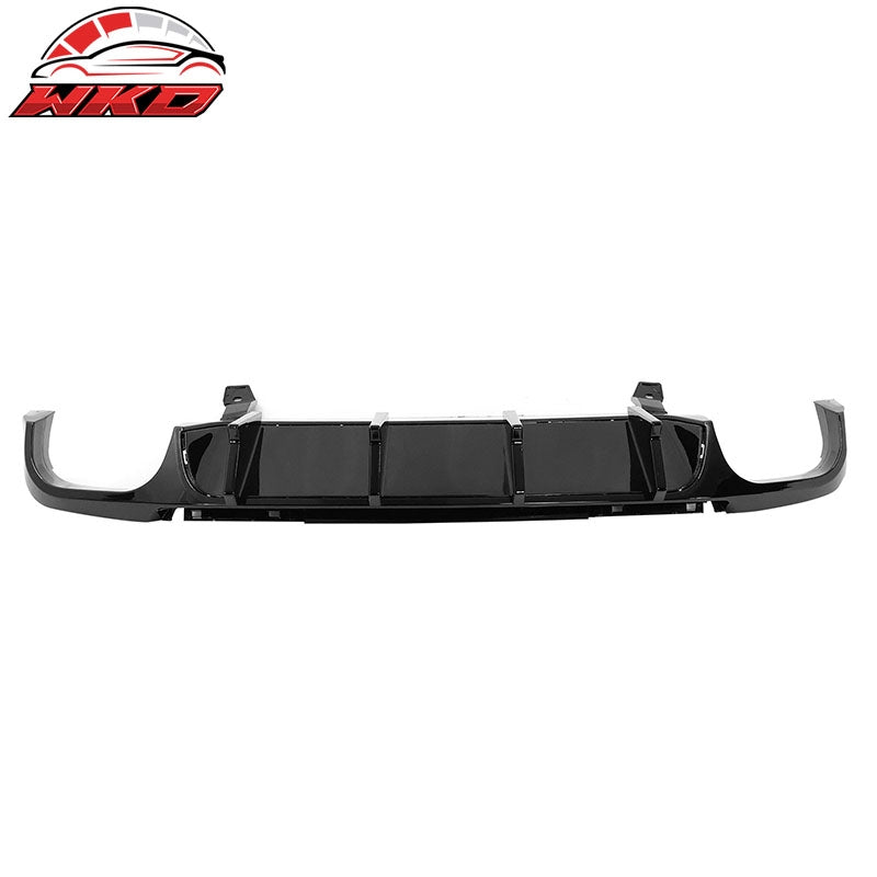 Wholesale 13-14 Ford Mustang GT500 Gloss Black PP Rear Diffuser Lip W/ V4 Style Fin - Wikond Auto