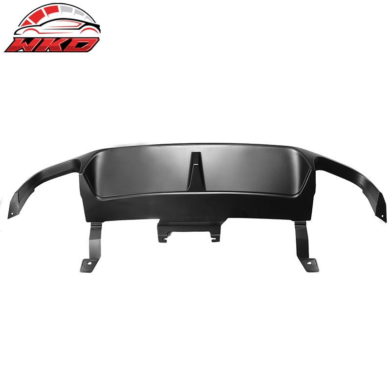 Fits 13-14 Ford Mustang GT500 Matte Black PP Rear Diffuser Lip W/ V1 Style Fin